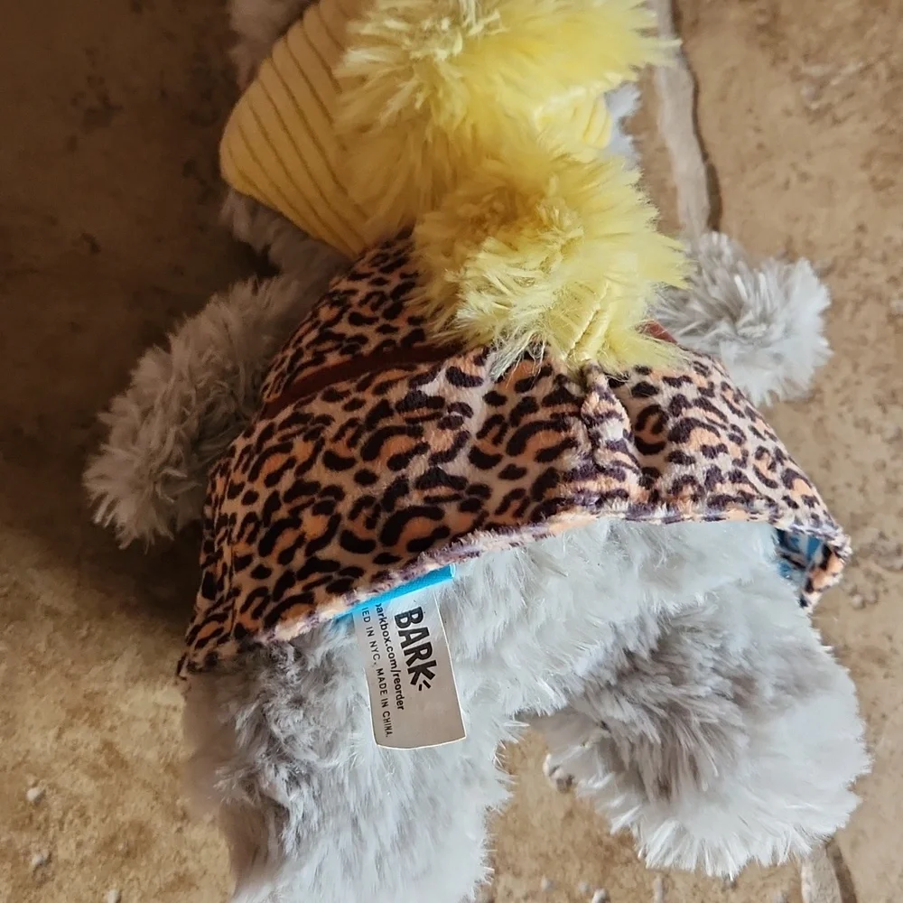 BARK Gray Cat Doll in Leopard Dress and Sting Ray Dog Toys